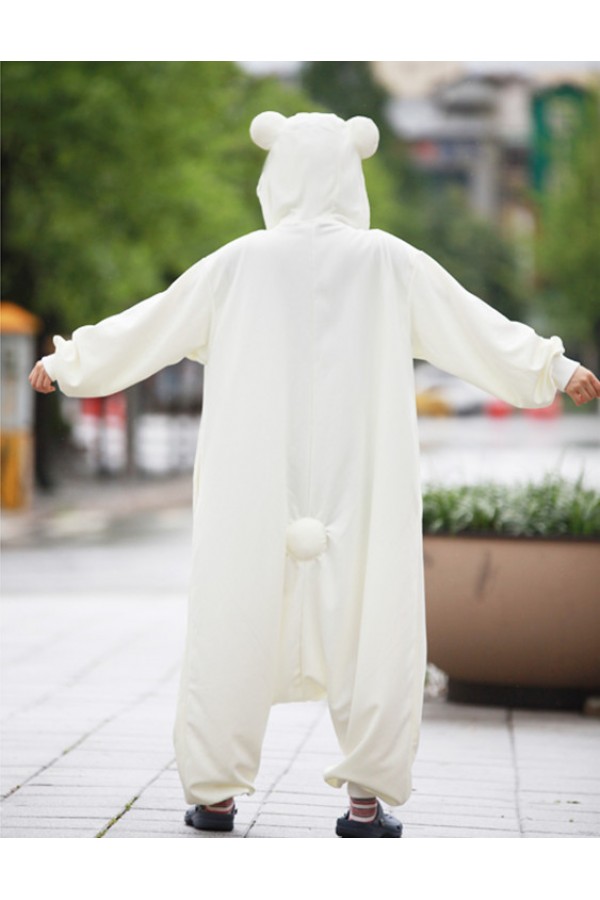 white teddy bear onesie